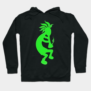 Green Toking Kokopelli Hoodie